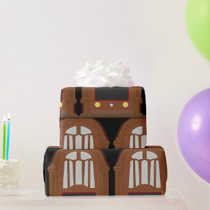 Vintage Tube Radio Antique Wooden Stereo Wrapping Paper