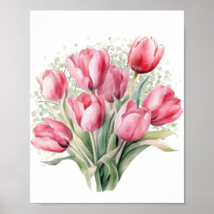 Vintage Tulip Elegance Poster