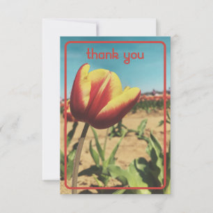 Vintage Tulip Garden Thank You Card