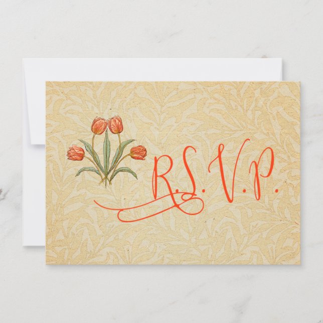 Vintage Tulip Morris Painting Collection Invitation (Front)