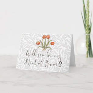 Vintage Tulip Morris Painting Collection Invitation