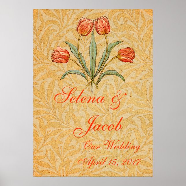 Vintage Tulip Morris Painting Collection Poster (Front)