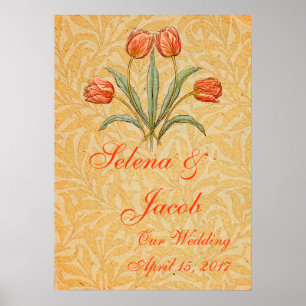 Vintage Tulip Morris Painting Collection Poster