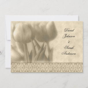 Vintage Tulip Wedding Invitation