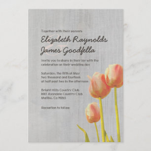 Vintage Tulip Wedding Invitations