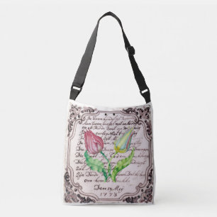 Vintage Tulips Crossbody Bag