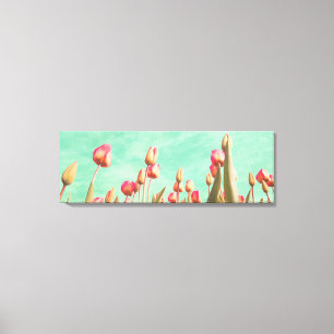 Vintage Tulips Flowers Spring Painting Fine Art Canvas Print