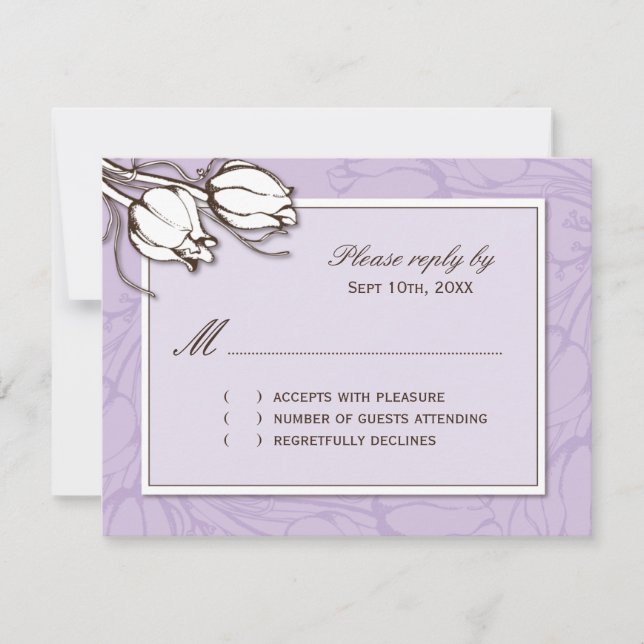 Vintage Tulips Reply Cards (Front)