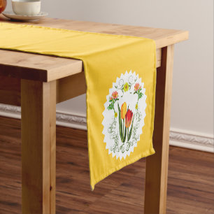 Vintage Tulips Table Runner