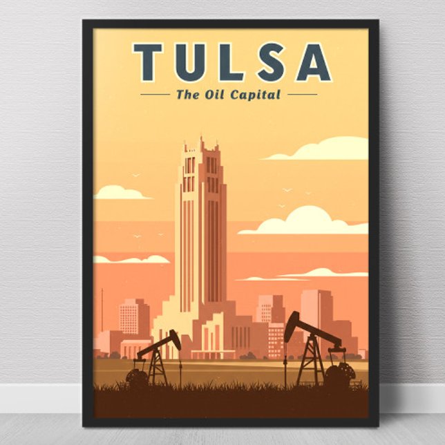 Vintage Tulsa Oklahoma Poster (Creator Uploaded)