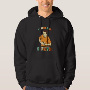 Vintage Tummy Ache Survivor Costume Retro Healthy Hoodie