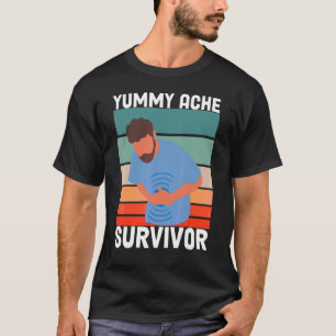 Vintage Tummy Ache Survivor Stomachache IBS Men W T-Shirt
