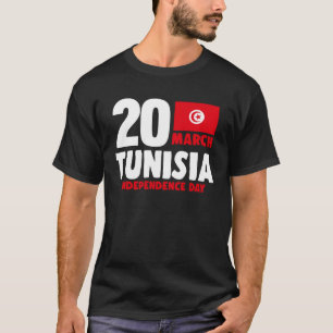 Vintage Tunisia Flag Patriotic Tunisian Independen T-Shirt