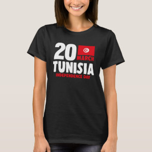 Vintage Tunisia Flag Patriotic Tunisian Independen T-Shirt