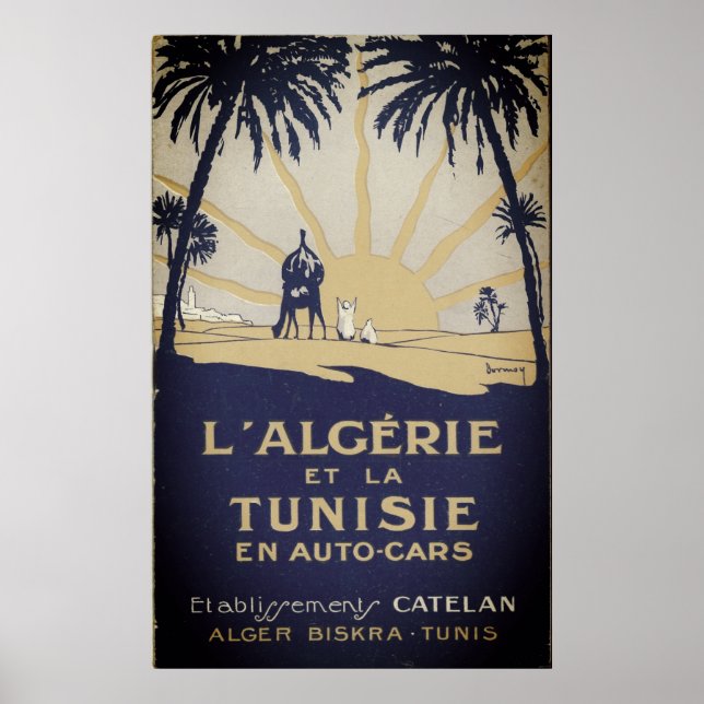 Vintage Tunisia Travel Poster (Front)