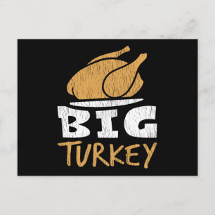Vintage Turkey Day Family Matching Thanksgiving Postcard