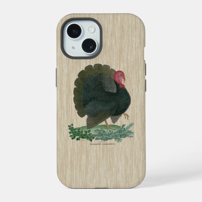 Vintage Turkey iPhone 15 Case (Back)