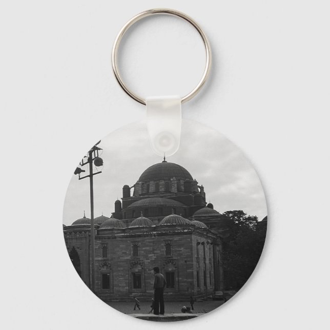 Vintage Turkey Istanbul Beyazit camii mosque Key Ring (Front)