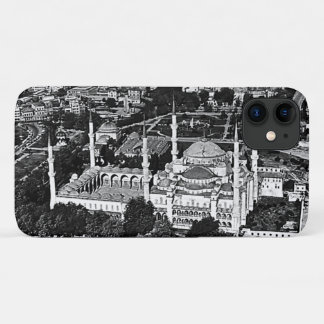 Vintage Turkey Istanbul blue mosque overview iPhone 11 Case