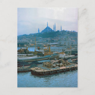 Vintage Turkey Istanbul Dredgers, Bosphoros Postcard