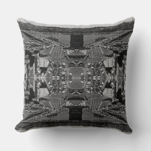Vintage Turkey Istanbul Karakoy Galata bridge 1970 Cushion
