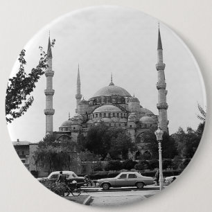 Vintage Turkey Istanbul The Blue Mosque 1970 6 Cm Round Badge