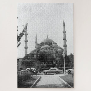 Vintage Turkey Istanbul The Blue Mosque Jigsaw Puzzle
