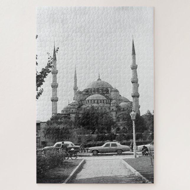 Vintage Turkey Istanbul The Blue Mosque Jigsaw Puzzle (Vertical)