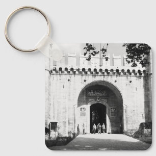 Vintage Turkey Istanbul Topkapi palace gate Postca Key Ring
