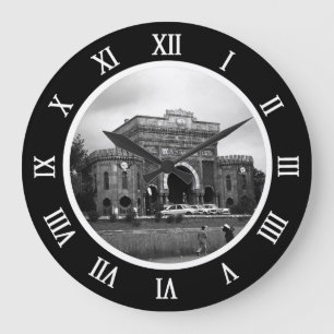 Vintage Turkey Istanbul University 1970 Button Large Clock