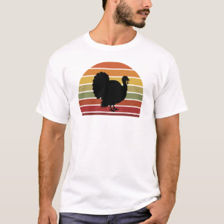 Vintage Turkey Retro Sunset Thanksgiving Shirt