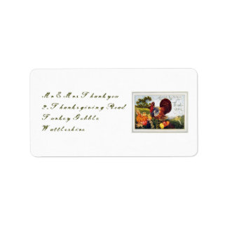 Vintage Turkey Thanksgiving Label