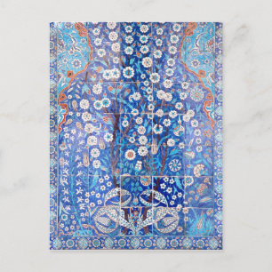 Vintage turkish tiles postcard