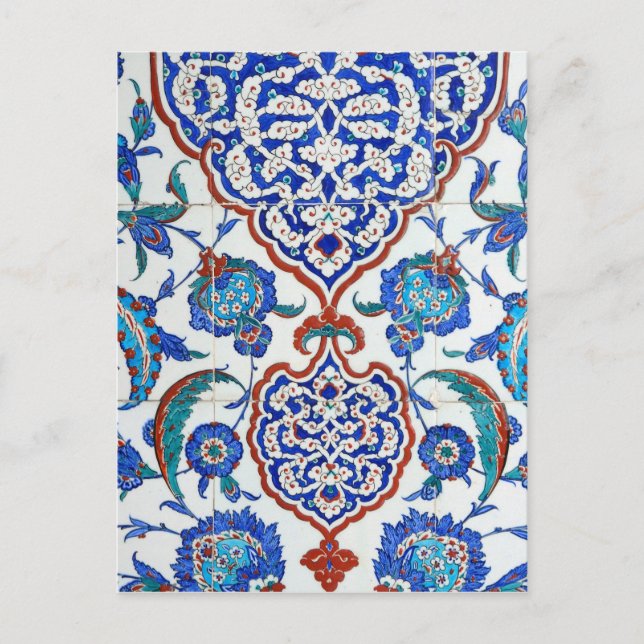 Vintage turkish tiles postcard (Front)