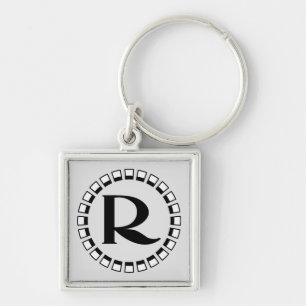 Vintage turn of the century, monogram R Key Ring