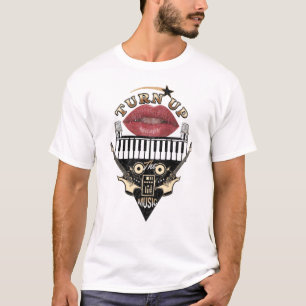 Vintage "Turn Up The Music" Retro Collage Art T-Shirt
