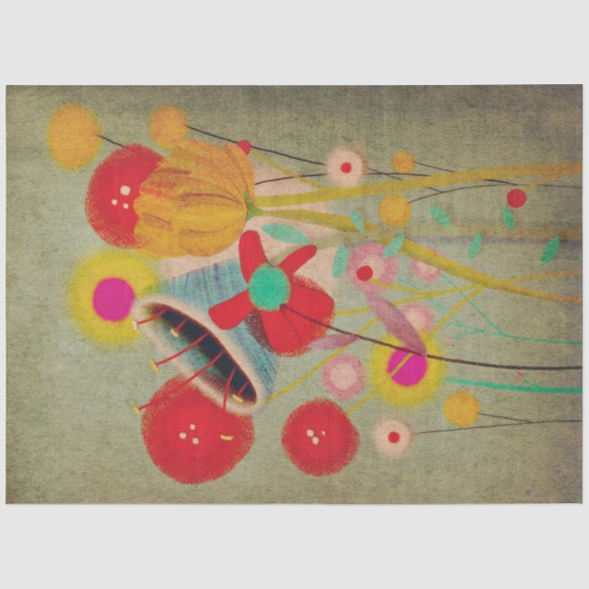 Vintage Turquoise Tissue Paper (Front)