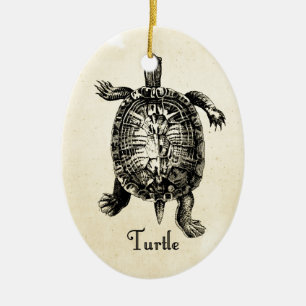 VINTAGE TURTLE CERAMIC TREE DECORATION