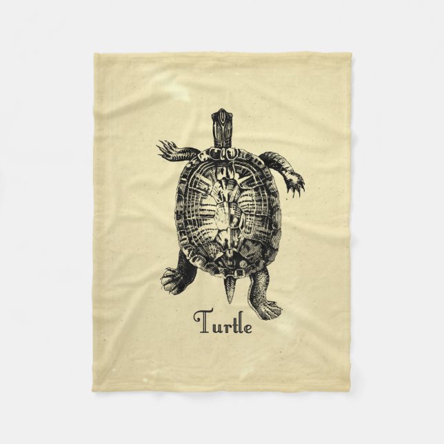 VINTAGE TURTLE FLEECE BLANKET (Front)