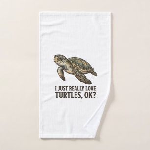 Vintage Turtle Lover Funny Sea Turtle Shirt_1 Hand Towel