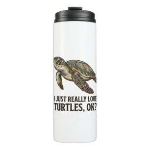 Vintage Turtle Lover Funny Sea Turtle Shirt_1 Thermal Tumbler
