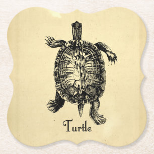 VINTAGE TURTLE PAPER COASTER