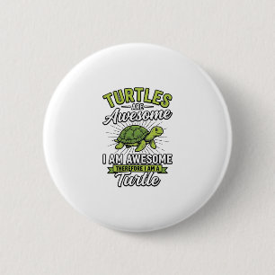 Vintage Turtles Are Awesome Funny Turtle Shirt_1 6 Cm Round Badge