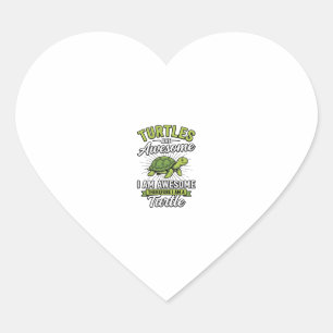 Vintage Turtles Are Awesome Funny Turtle Shirt_1 Heart Sticker