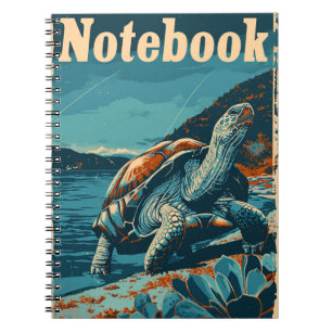 Vintage Turtois at the beach Notebook