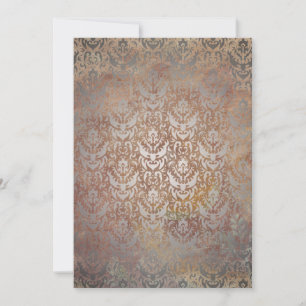 Vintage Tuscan Damask Elegant Layered Card