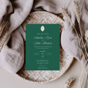 Vintage Tuscan Garden Wedding Invitation