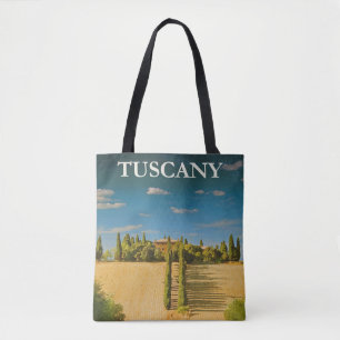 Vintage Tuscany, Italy Illustration  Tote Bag