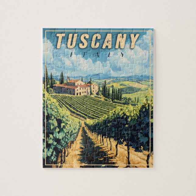 Vintage Tuscany Italy  Jigsaw Puzzle (Vertical)