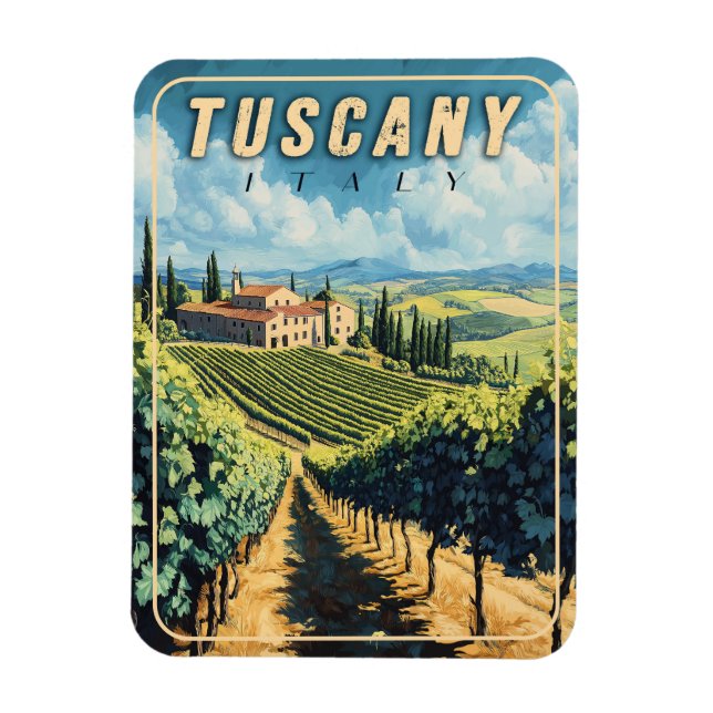 Vintage Tuscany Italy  Magnet (Vertical)